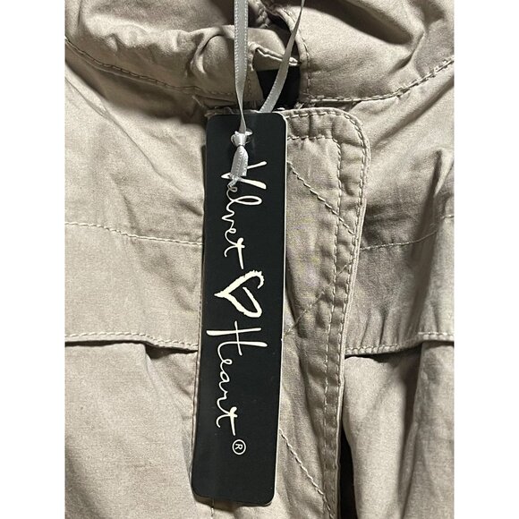 Velvet Heart Beige Lightweight Jacket Womens M Utility Style Zip-Up - Picture 6 of 8